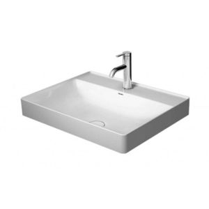 DURAVIT DuraSquare Umyvadlová mísa 60x47 cm, bez přepadu, s otvorem pro baterii, DuraCeram, bílá 2354600041 obraz