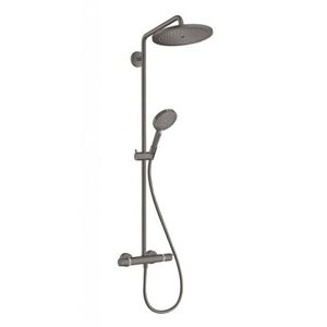 HANSGROHE Croma Select S Sprchový set Showerpipe 280 s termostatem, EcoSmart, kartáčovaný černý chrom 26891340 obraz