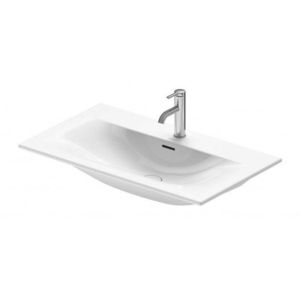 DURAVIT Viu Umyvadlo 83x49 cm, s přepadem, s otvorem pro baterii, bílá 2344830000 obraz