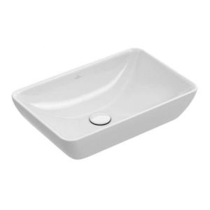 VILLEROY & BOCH Venticello Umyvadlo 55x36 cm, s přepadem, bez otvoru pro baterii, CeramicPlus, alpská bílá 411355R1 obraz