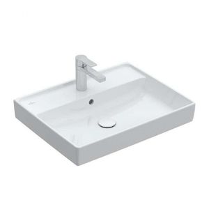 VILLEROY & BOCH Collaro Umyvadlo 60x47 cm, s přepadem, otvor pro baterii, CeramicPlus, alpská bílá 4A336GR1 obraz