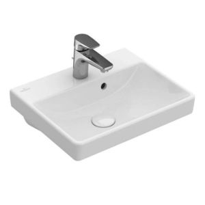 VILLEROY & BOCH Avento Umývátko 45x37 cm, s přepadem, 1 otvor pro baterii, alpská bílá 73584501 obraz