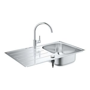 GROHE Dřezy Set dřezu K200 a baterie BauEdge, kartáčovaná nerez/chrom 31562SD1 obraz