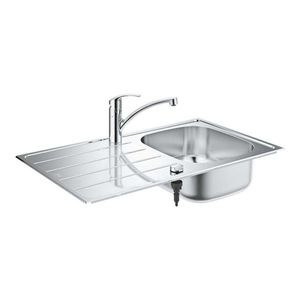 GROHE Dřezy Set dřezu K200 a baterie Eurosmart, kartáčovaná nerez/chrom 31565SD1 obraz