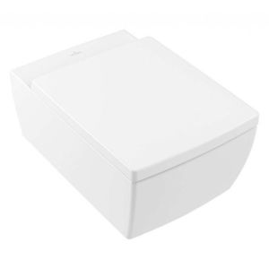 VILLEROY & BOCH Memento 2.0 Závěsné WC, zadní odpad, DirectFlush, CeramicPlus, Stone White 4633R0RW obraz