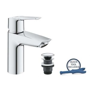 GROHE QuickFix Start Umyvadlová baterie s výpustí Push-Open, studený start, chrom 23551002 obraz