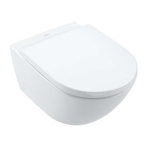 VILLEROY & BOCH Subway 3.0 Závěsné WC, TwistFlush, AntiBac, CeramicPlus, Stone White 4670T0RW obraz