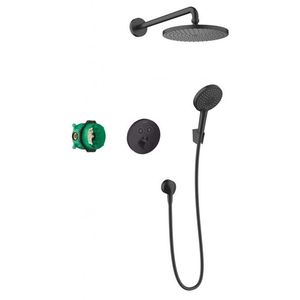 HANSGROHE Raindance S Sprchový set 240, s termostatem ShowerSelect S pod omítku, matná černá 27959670 obraz