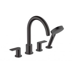 HANSGROHE Vernis Shape Baterie na okraj vany, 4-otvorová instalace, matná černá 71459670 obraz