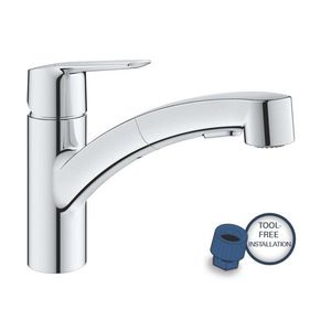 GROHE QuickFix Start Dřezová baterie s výsuvnou sprškou, chrom 30531001 obraz