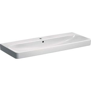 GEBERIT Smyle Square Umyvadlo 120x48 cm, s přepadem, otvor pro baterii, bílá 500.226.01.1 obraz