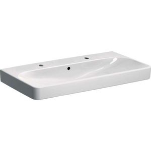 GEBERIT Smyle Square Umyvadlo 90x48 cm, s přepadem, 2 otvory pro baterie, bílá 500.252.01.1 obraz