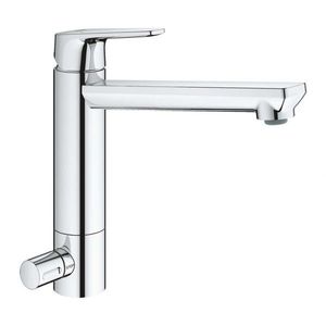 GROHE BauEdge Dřezová baterie s uzavíracím ventilem, chrom 31696000 obraz