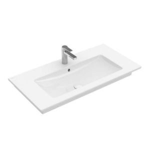 VILLEROY & BOCH Venticello Umyvadlo nábytkové 100x50 cm, s přepadem, otvor pro baterii, CeramicPlus, alpská bílá 4104ALR1 obraz