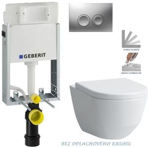 GEBERIT KOMBIFIXBasic vč. matného tlačítka DELTA 25 + WC LAUFEN PRO RIMLESS + SEDÁTKO 110.100.00.1 21MA LP1 obraz