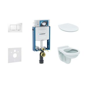 GEBERIT Kombifix Set předstěnové instalace, klozet Alpha se sedátkem, tlačítko Sigma30, bílá/chrom 110.302.00.5 ND5 obraz