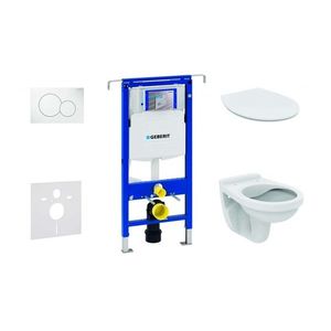 GEBERIT Duofix Set předstěnové instalace, klozet Alpha se sedátkem, tlačítko Sigma01, alpská bílá 111.355.00.5 ND1 obraz