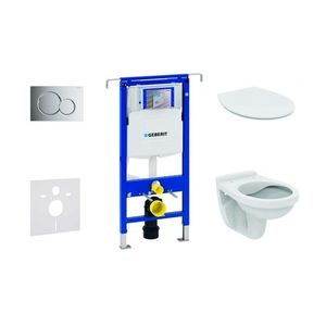 GEBERIT Duofix Set předstěnové instalace, klozet Alpha se sedátkem, tlačítko Sigma01, lesklý chrom 111.355.00.5 ND2 obraz