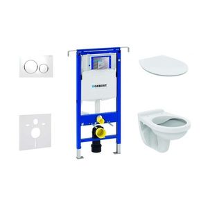 GEBERIT Duofix Set předstěnové instalace, klozet Alpha se sedátkem, tlačítko Sigma20, bílá/chrom 111.355.00.5 ND4 obraz