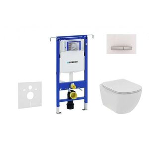 GEBERIT Duofix Set předstěnové instalace, klozetu a sedátka Ideal Standard Tesi, tlačítka Sigma50, Rimless, SoftClose, alpská bílá 111.355.00.5 NE8 obraz