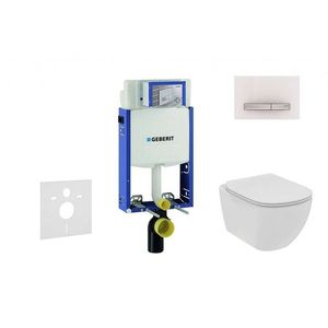 GEBERIT Kombifix Set předstěnové instalace, klozetu a sedátka Ideal Standard Tesi, tlačítka Sigma50, Rimless, SoftClose, alpská bílá 110.302.00.5 NE8 obraz