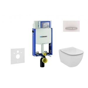 GEBERIT Kombifix Modul pro závěsné WC s tlačítkem Sigma50, alpská bílá + Ideal Standard Tesi WC a sedátko, Aquablade, SoftClose 110.302.00.5 NU8 obraz