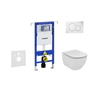 GEBERIT Duofix Set předstěnové instalace, klozetu a sedátka Ideal Standard Tesi, tlačítka Sigma01, Aquablade, SoftClose, alpská bílá 111.355.00.5 NU1 obraz