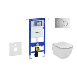 GEBERIT Duofix Set předstěnové instalace, klozetu a sedátka Ideal Standard Tesi, tlačítka Sigma01, Aquablade, SoftClose, lesklý chrom 111.355.00.5 NU2 obraz