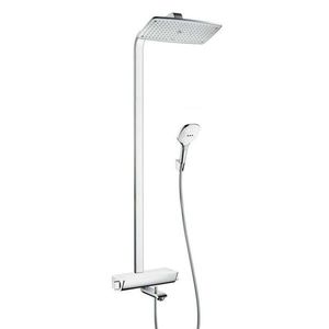 HANSGROHE Raindance Select Sprchový set Showerpipe 360 s vanovým termostatem, 3 proudy, bílá/chrom 27113400 obraz