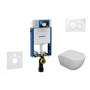 GEBERIT Kombifix Set předstěnové instalace, klozetu Oudee a sedátka softclose, tlačítko Sigma01, alpská bílá SANI15CA3100 obraz