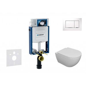 GEBERIT Kombifix Set předstěnové instalace, klozetu Oudee a sedátka softclose, tlačítko Sigma30, bílá/chrom SANI15CA3102 obraz