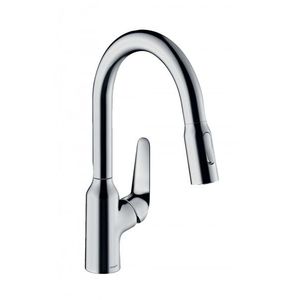 HANSGROHE Focus M42 Dřezová baterie M429-H180 ECO, s výsuvnou sprškou, chrom 71862000 obraz