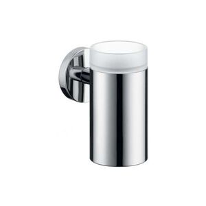 HANSGROHE Logis Pohárek na kartáčky a pastu s držákem, sklo/chrom 40518000 obraz