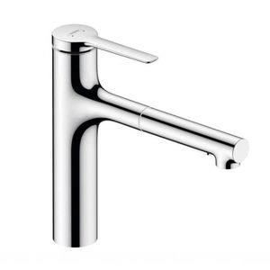 HANSGROHE Zesis M33 Dřezová baterie 160, s výsuvnou sprškou, sBox lite, chrom 74804000 obraz