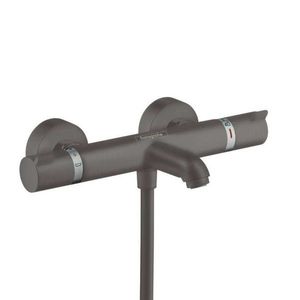 HANSGROHE Ecostat Comfort Termostatická vanová baterie, kartáčovaný černý chrom 13114340 obraz