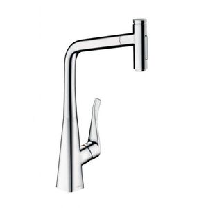 HANSGROHE M71 Dřezová baterie Metris Select s výsuvnou sprškou, chrom 73820000 obraz