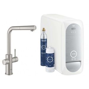 GROHE Blue Home Dřezová baterie Connected, s chladícím zařízením a filtrací, supersteel 31539DC0 obraz