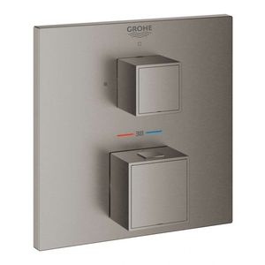 GROHE Grohtherm Cube Termostatická sprchová baterie pod omítku, kartáčovaný Hard Graphite 24153AL0 obraz