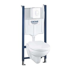 GROHE Solido Set předstěnové instalace, klozetu a sedátka softclose, tlačítko Skate Air, alpská bílá 39116000 obraz