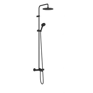 HANSGROHE Vernis Blend Sprchový set Showerpipe 240 s vanovým termostatem, 2 proudy, matná černá 26899670 obraz