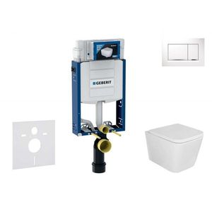 GEBERIT Kombifix Set předstěnové instalace, klozetu Arkas a sedátka softclose, tlačítko Sigma30, bílá/chrom SANI15CA3106 obraz