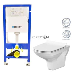 GEBERIT DuofixBasic bez tlačítka + WC CERSANIT CLEANON CARINA + SEDÁTKO 458.103.00.1 X CA3 obraz