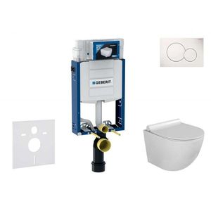 GEBERIT Kombifix Set předstěnové instalace, klozetu Gaia a sedátka softclose, tlačítko Sigma01, alpská bílá SANI15CA3107 obraz