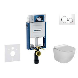 GEBERIT Kombifix Set předstěnové instalace, klozetu Gaia a sedátka softclose, tlačítko Sigma20, bílá/chrom SANI15CA3108 obraz