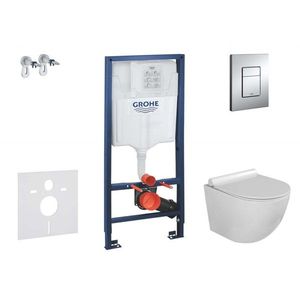 GROHE Rapid SL Set předstěnové instalace, klozetu Gaia a sedátka softclose, tlačítko Skate Cosmpolitan, chrom SANI11BA1103 obraz