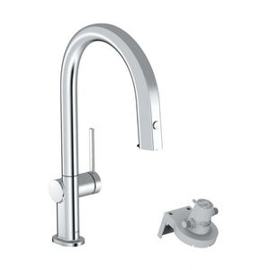 HANSGROHE Aqittura M91 Dřezová baterie s výsuvnou koncovkou a filtrační hlavicí, chrom 76803000 obraz