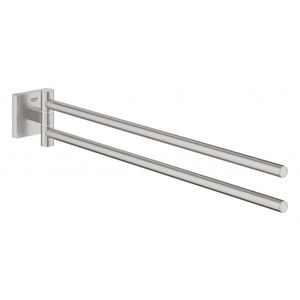 GROHE QuickFix Start Cube Dvojitý držák ručníků, délka 44 cm, supersteel 40976DC0 obraz