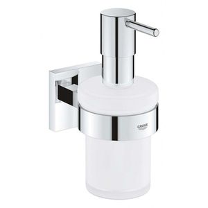 GROHE QuickFix Start Cube Dávkovač mýdla s držákem, sklo/chrom 41098000 obraz