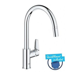 GROHE Start Edge Dřezová baterie s výsuvnou koncovkou, chrom 30550000 obraz