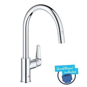 GROHE Start Curve Dřezová baterie s výsuvnou koncovkou, chrom 30562000 obraz